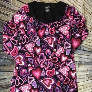 NICK & NORA Sleepwear Night Shirt PJs Heart M